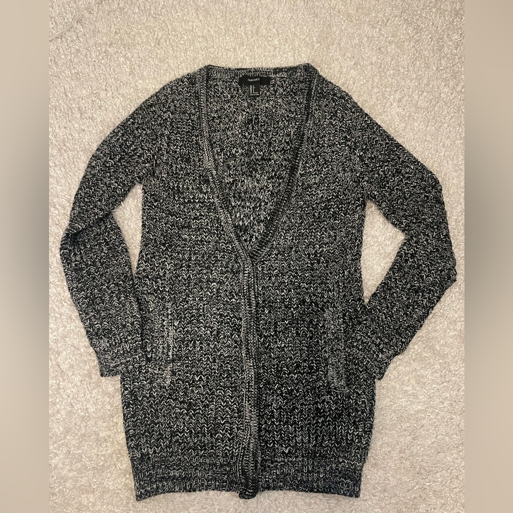Forever 21 Black and Gray Cardigan